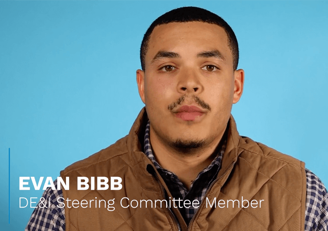 screen shot of Evan Bibb being interviewed - video thumbnail
