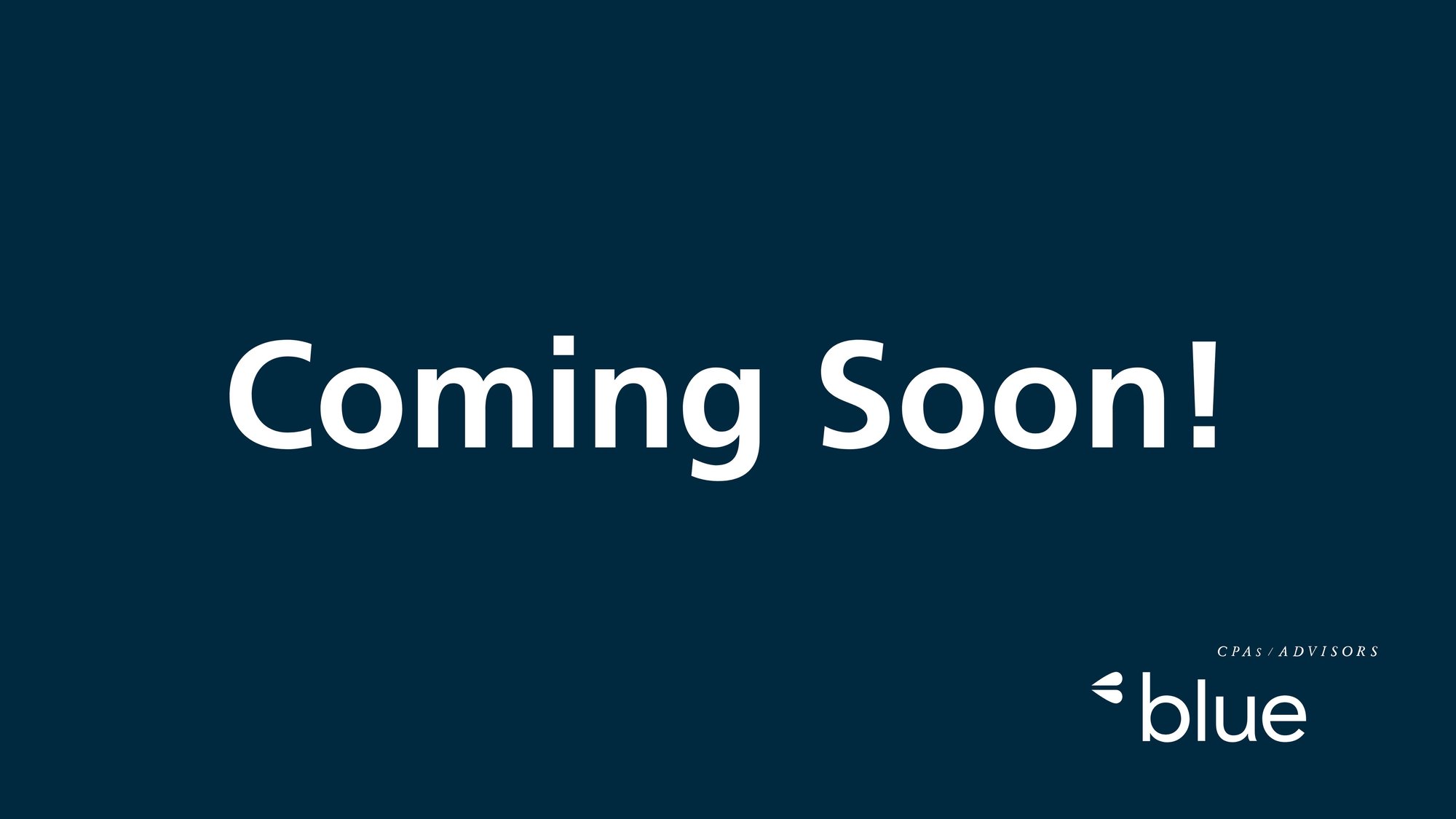 Coming Soon! Coming Soon!