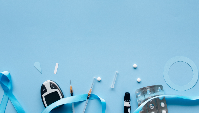 Various medical supplies used for those with diabetes | November is National Diabetes Awareness Month