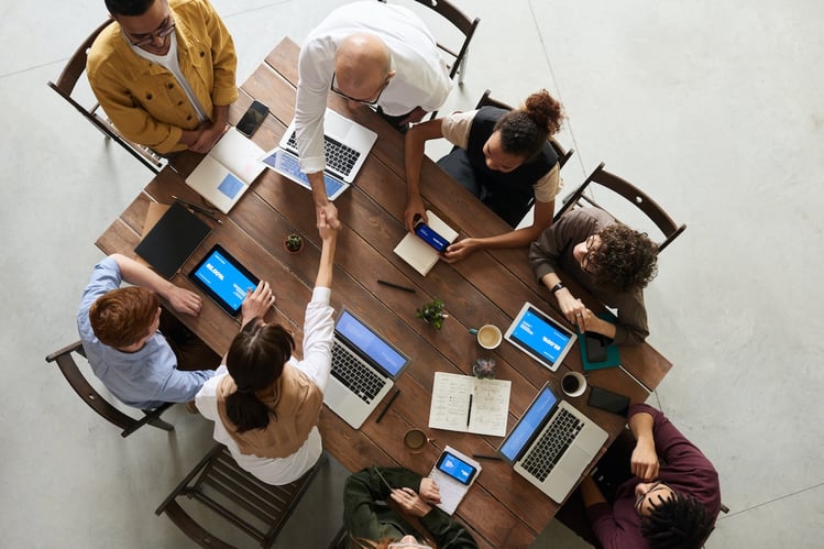 Group training stock photo